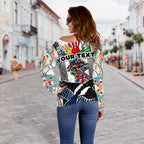 (Custom Personalised) Magpies Naidoc Week Women's Off Shoulder Sweater Collingwood Modern Style - Vibe Hoodie