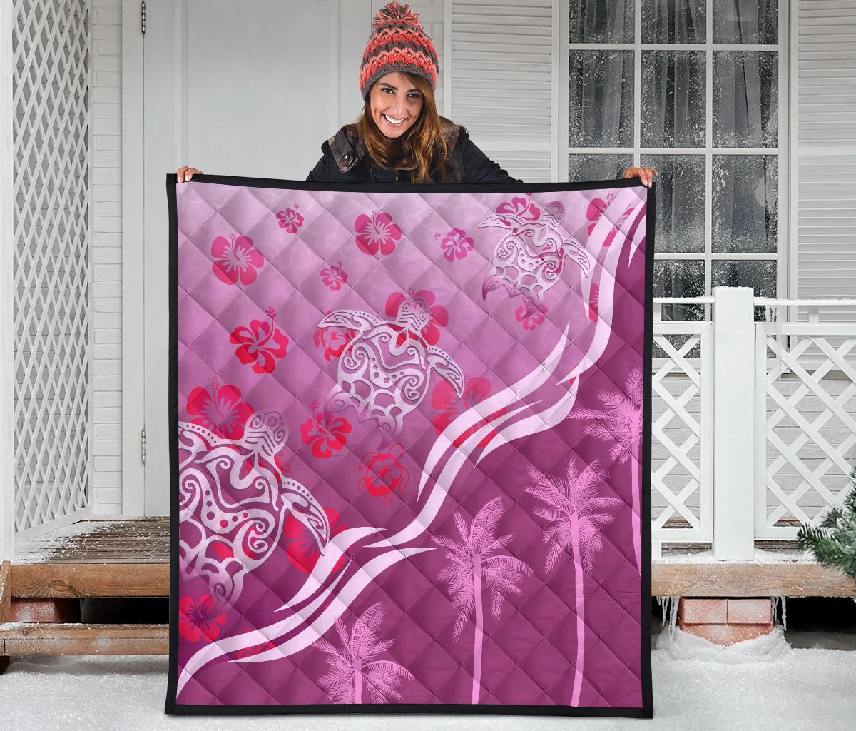pink-turtle-hibiscus-premium-quilt