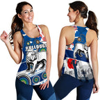 Bulldogs Anzac Day Women Racerback Tank Mix Indigenous - Vibe Hoodie