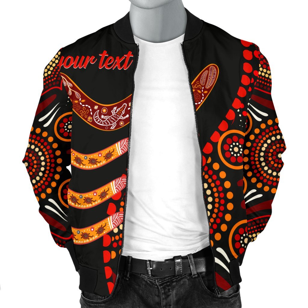 aboriginal-personalised-mens-bomber-jacket-aboriginal-boomerangs-with-dot-painting-pattern