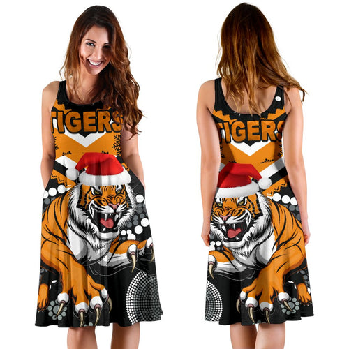 Wests Christmas Women's Dress Tigers Indigenous - Vibe Hoodie