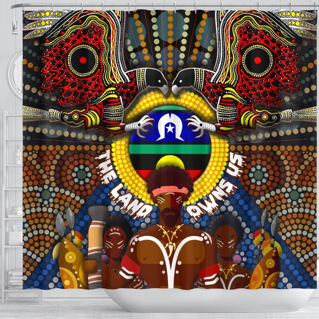 the-land-owns-us-shower-curtain