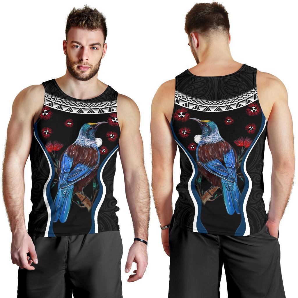 new-zealand-tui-bird-men-tank-top-pohutukawa-black
