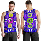 mens-tank-top-aboriginal-family-with-dot-painting-art-1