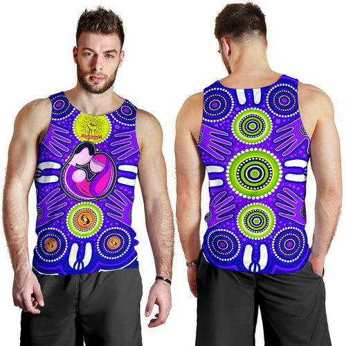 mens-tank-top-aboriginal-family-with-dot-painting-art-1