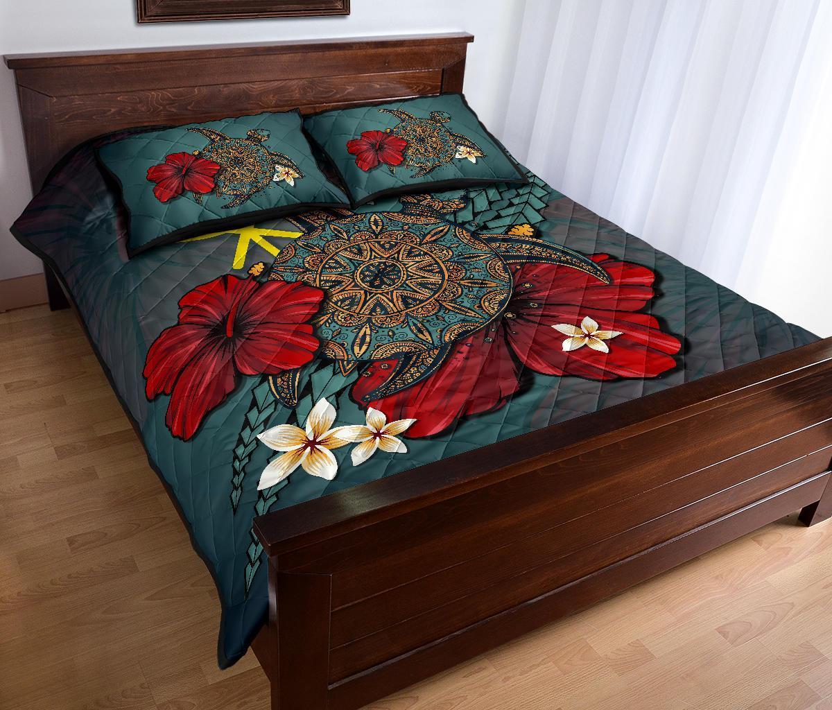 kanaka-maoli-hawaiian-quilt-bed-set-blue-turtle-tribal
