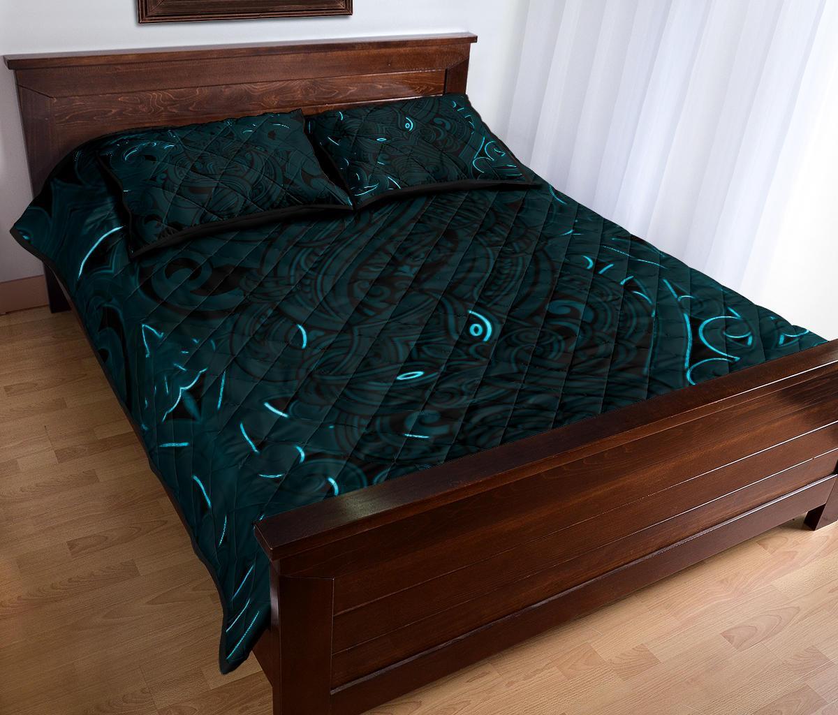 new-zealand-quilt-bed-set-maori-gods-quilt-and-pillow-cover-tumatauenga-god-of-war-blue