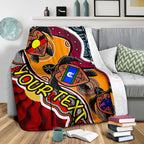 custom-premium-blanket-australia-aboriginal-dots-with-turtle-and-naidoc-flags