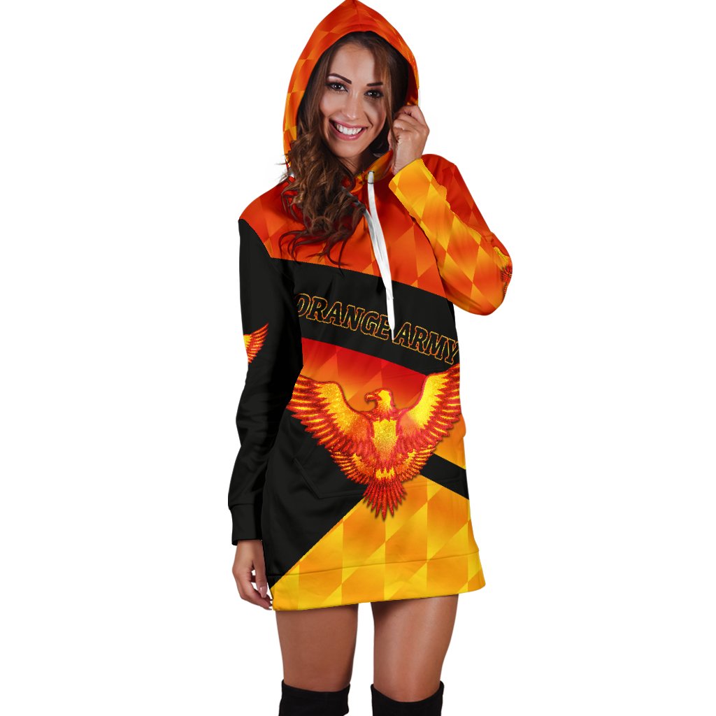 orange-army-womens-hoodie-dress-cricket-sporty-style-1