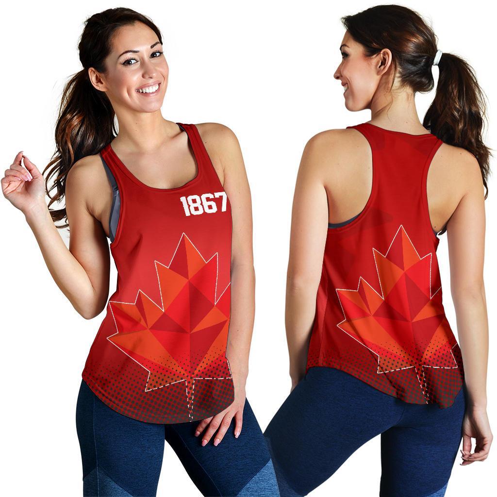 Canada Day Since 1867 Women'S Racerback Tank - Vibe Hoodie
