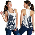 Scottish Rugby Women's Racerback Tank Thistle Vibes - White - Vibe Hoodie