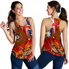 Racer tanks - Aboriginal Dot Pattern & Flags, Crocodile - Vibe Hoodie
