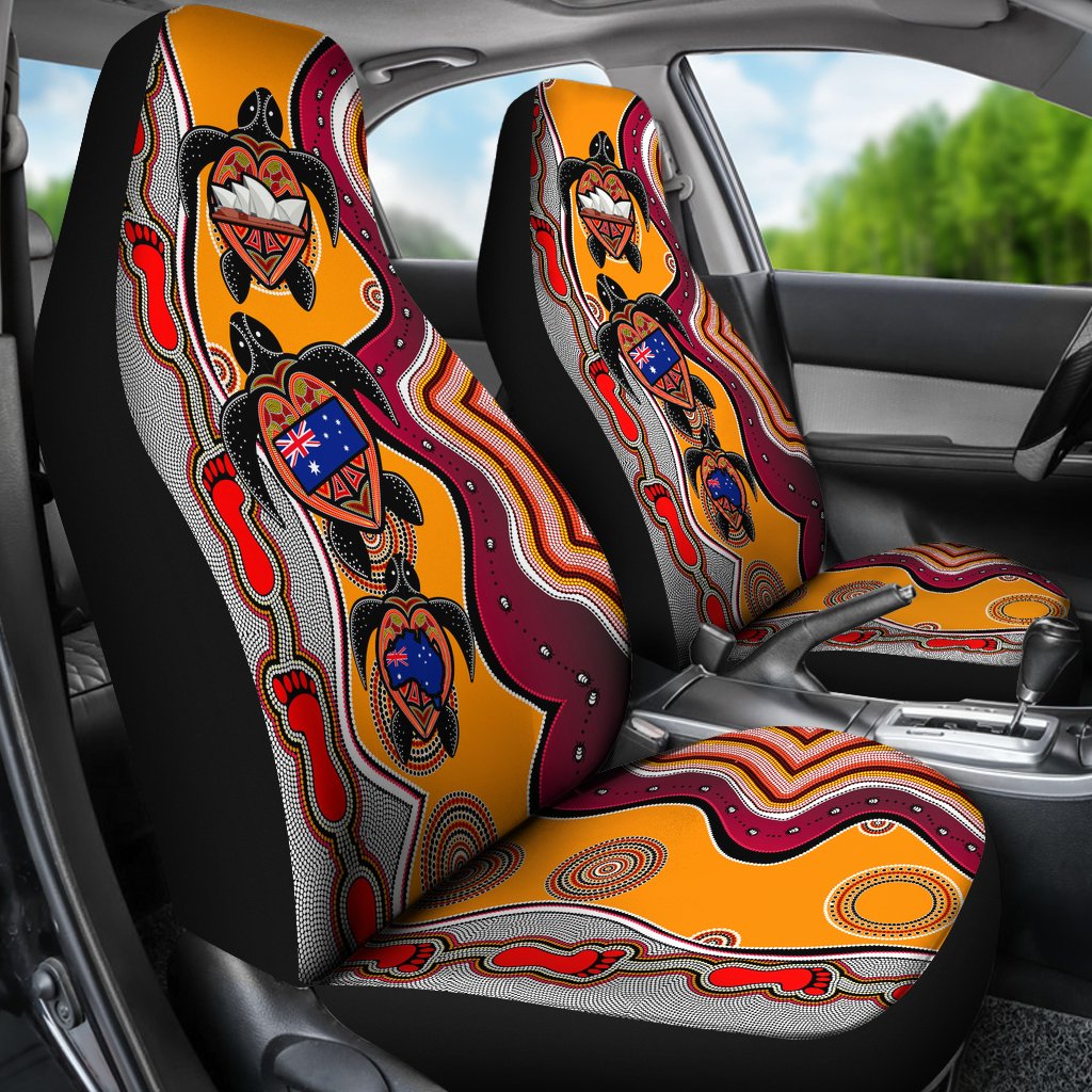 aboriginal-car-seat-covers-turtle-aus-flag-sydney-opera-dot-painting-footprint