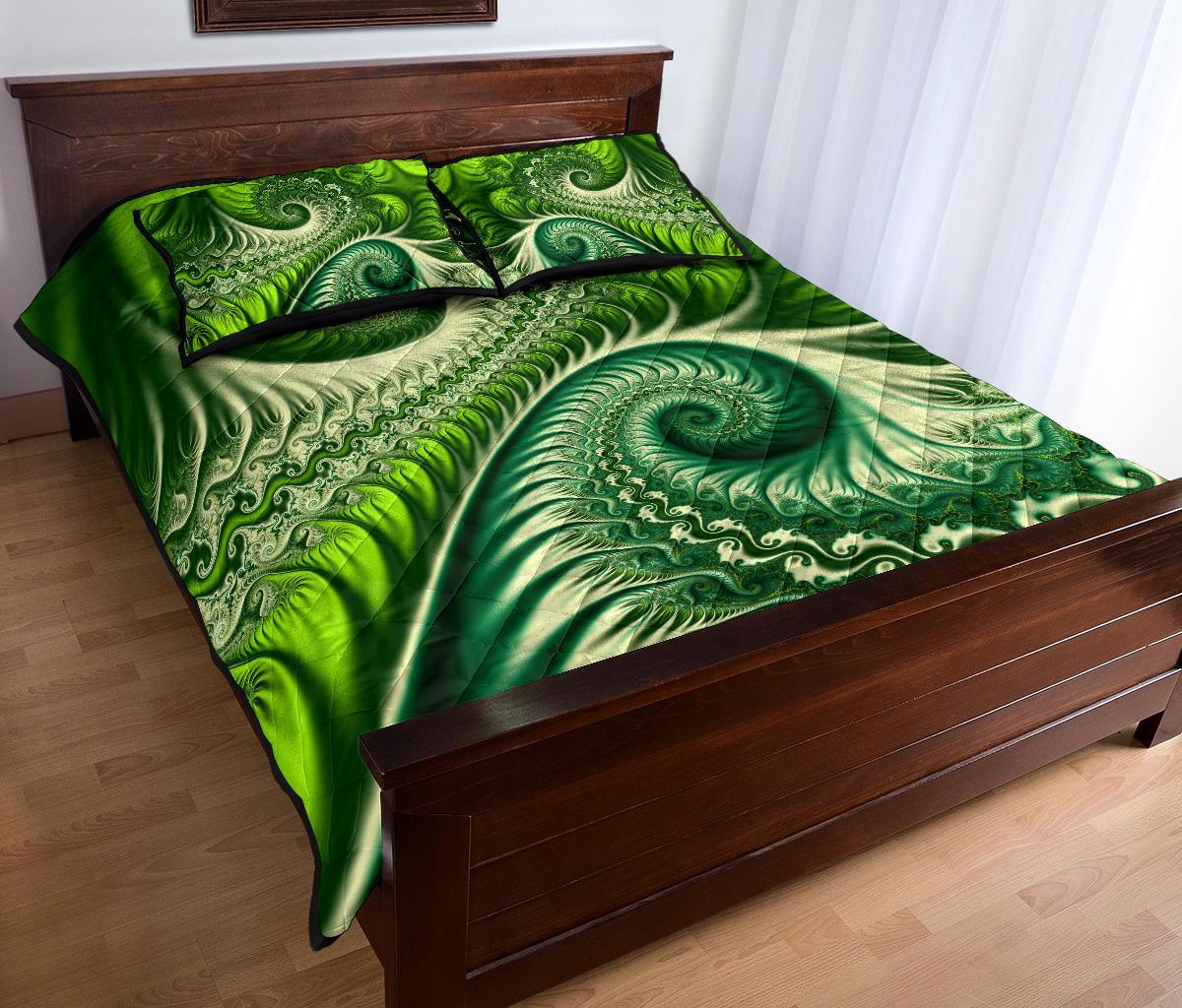 new-zealand-quilt-bed-set-koru-fern-quilt-and-pillow-cover-abstract-style
