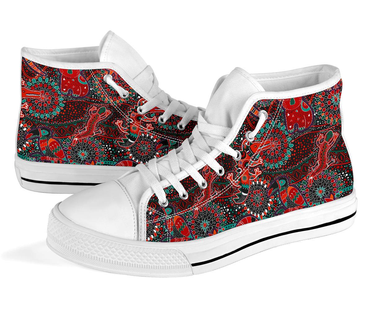 high-top-shoes-aboriginal-animal-dot-acrylic-paint