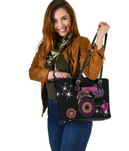 sydney-small-leather-tote-sixers-indigenous-black