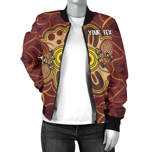 custom-aboriginal-womens-bomber-jacket-indigenous-lizard-dot-painting-art