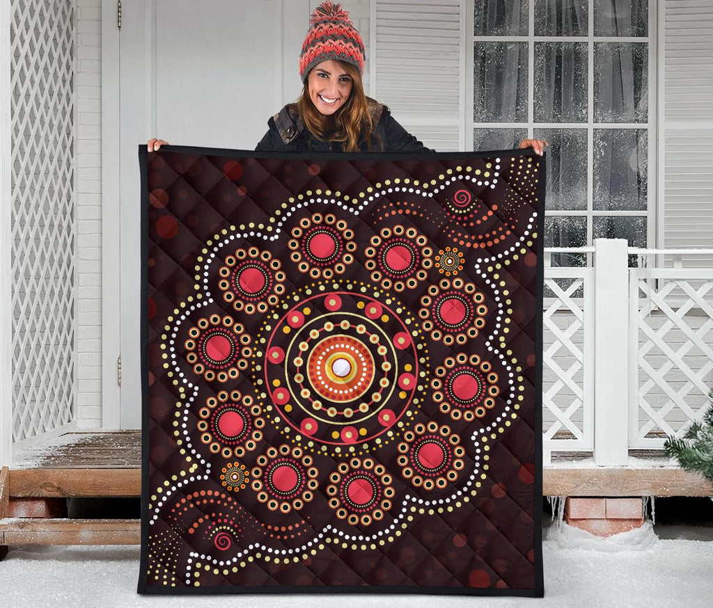 aboriginal-premium-quilt-australian-colorful-flower-dot-painting-art
