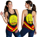 Racerback Tanks - Aboriginal Flag And Animals Pattern - Vibe Hoodie