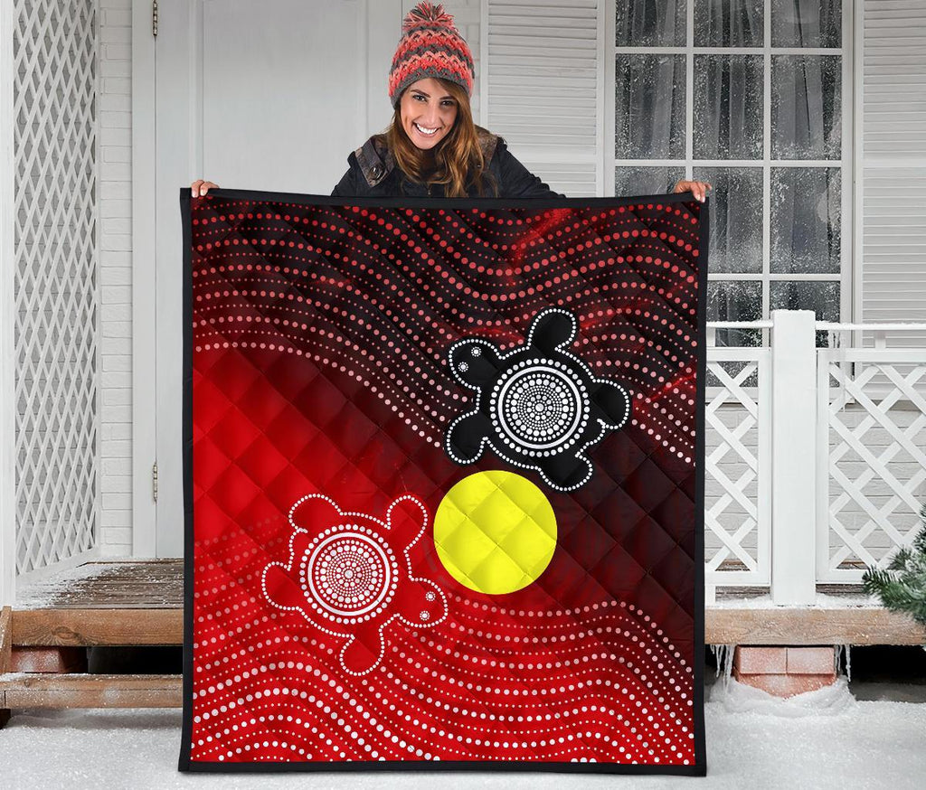 aboriginal-premium-quilt-indigenous-circle-dot-painting-style
