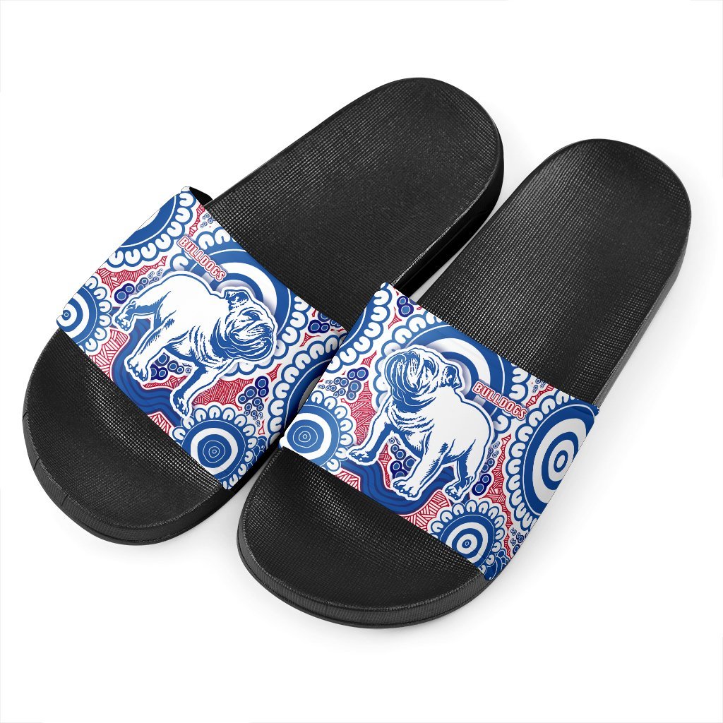 western-slide-sandals-bulldogs-simple-indigenous