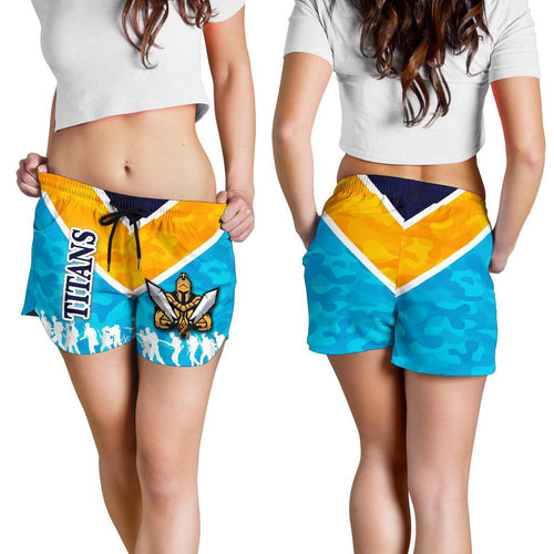 Gold Coast Women Shorts Titans Gladiator Anzac Vibes - Vibe Hoodie