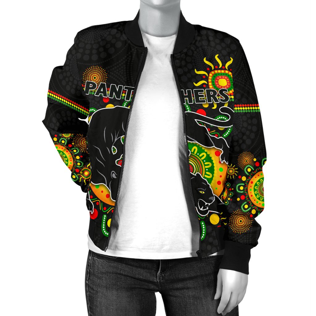 penrith-women-bomber-jacket-indigenous-panthers-black