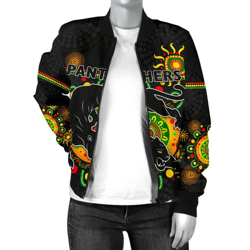 penrith-women-bomber-jacket-indigenous-panthers-black