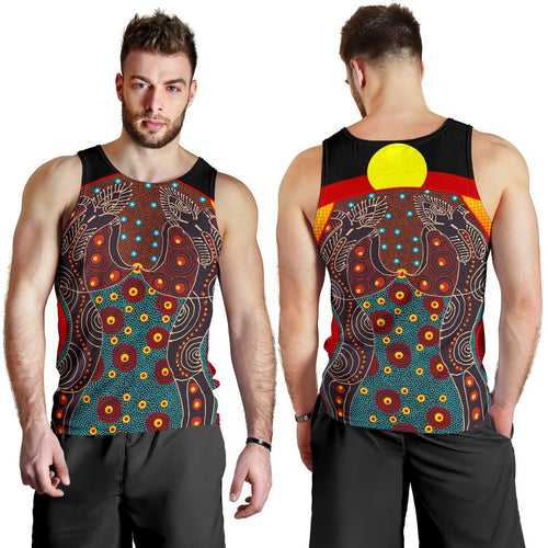 mens-tank-top-aboriginal-sublimation-dot-pattern-style-red