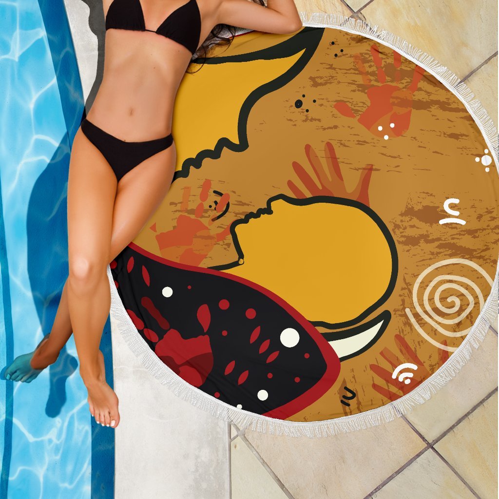 aboriginal-beach-blanket-mother-and-son-hand-art