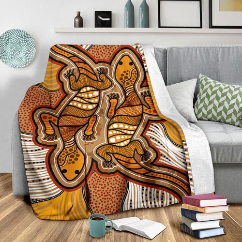 aboriginal-premium-blanket-indigenous-two-lizard-vintage-stye