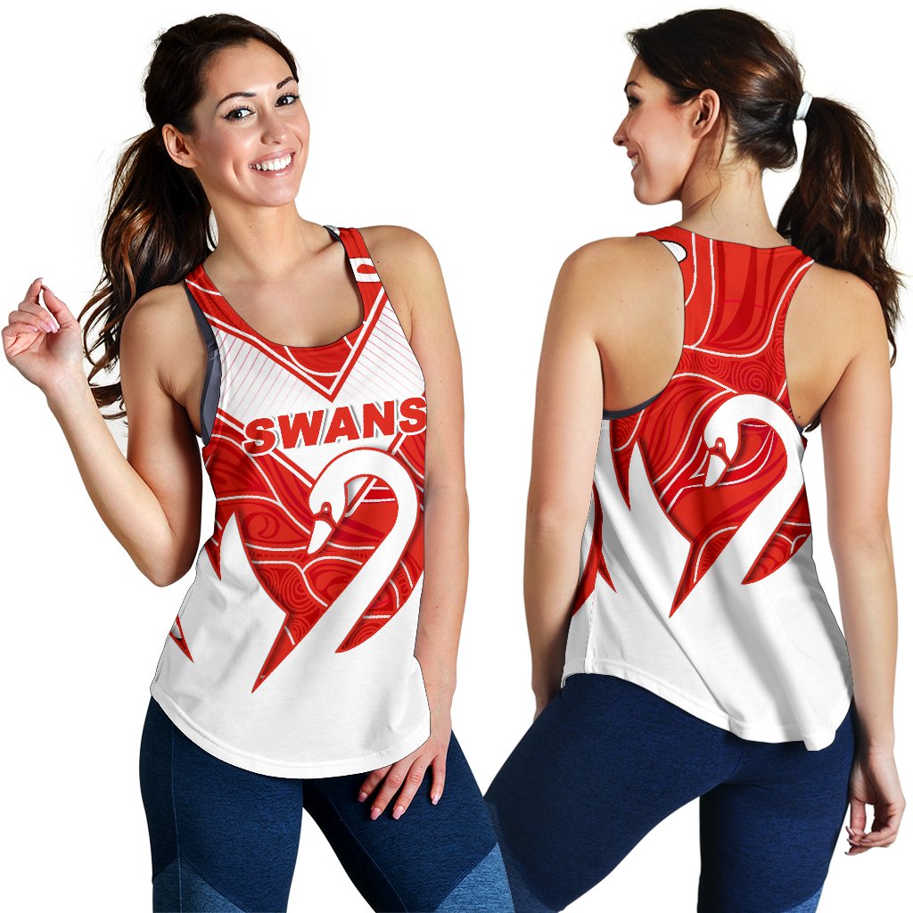 Swans Special Women Racerback Tank Indigenous Sydney - Vibe Hoodie
