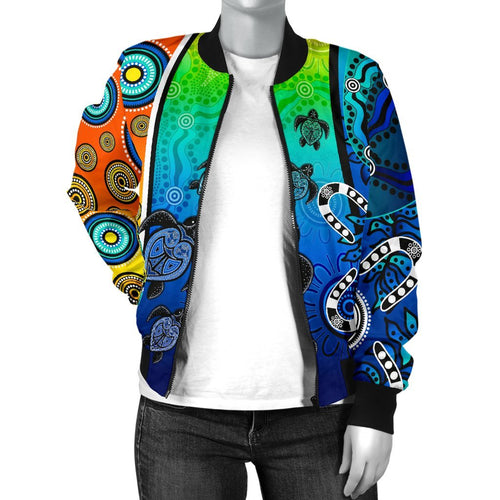 aboriginal-womens-bomber-jacket-indigenous-turtle-dot-painting-art