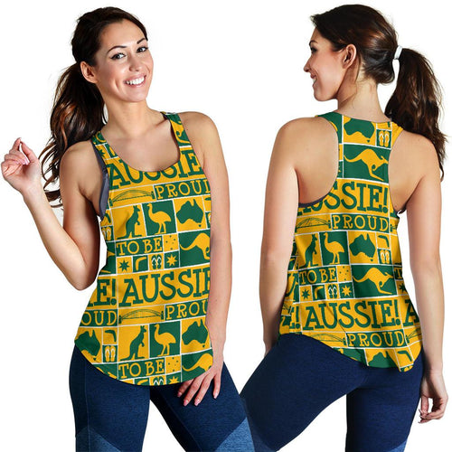 Racerback Tank - Symbol Tank Top Aussie - Women - Vibe Hoodie