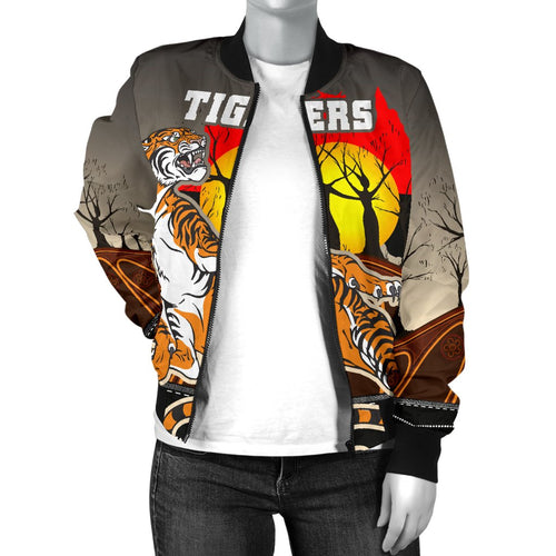custom-personalised-wests-tigers-womens-bomber-jacket-version-aboriginal-art