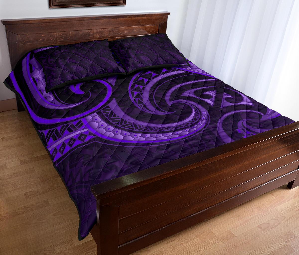 new-zealand-maori-mangopare-quilt-bed-set-polynesian-purple