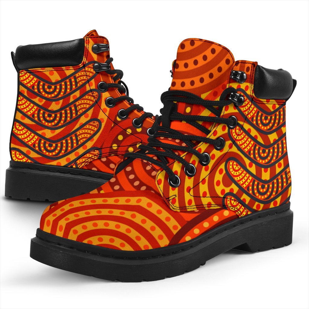 aboriginal-all-season-boots-aboriginal-boomerangs-and-dot-circle