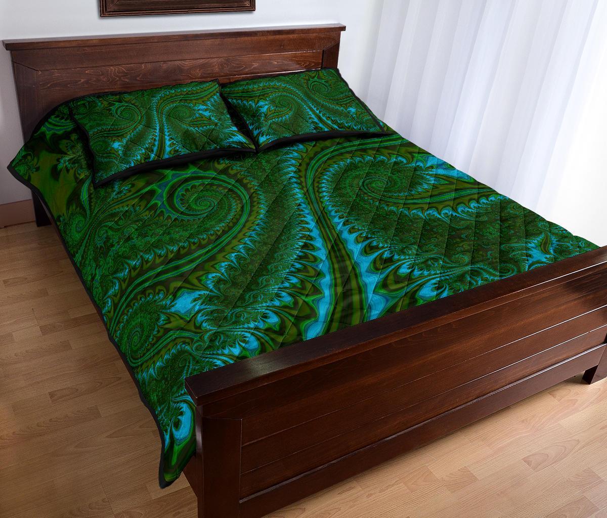 new-zealand-quilt-bed-set-koru-fern-quilt-and-pillow-cover-abstract-style-02