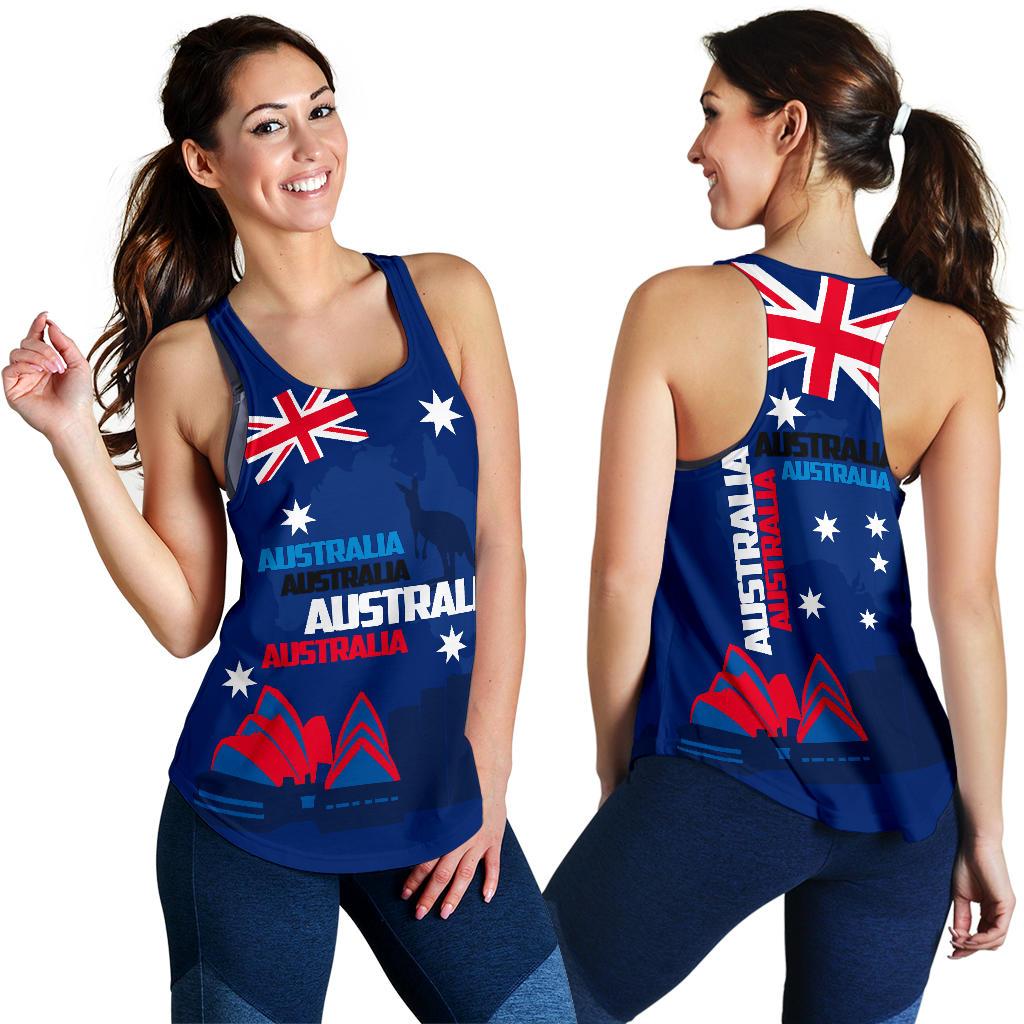 Racerback Tank - Sydney Opera Tank Top Aus Flag - Women - Vibe Hoodie