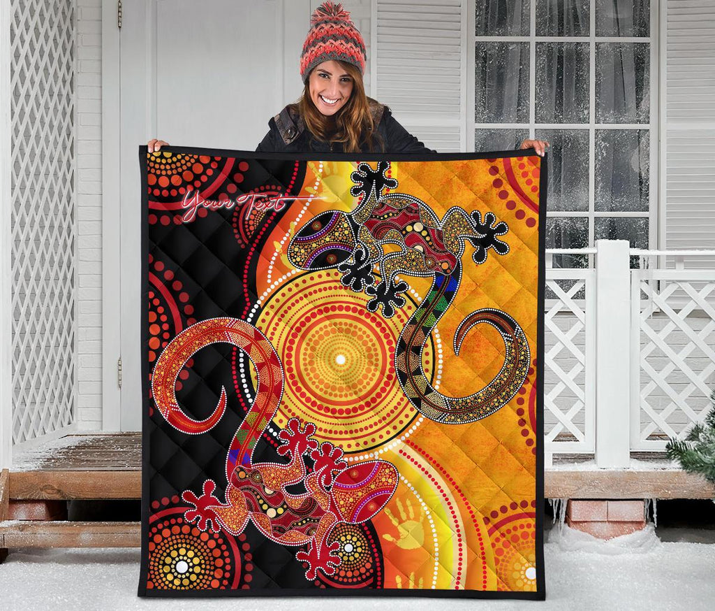 aboriginal-personalised-premium-quilt-couple-aboriginal-lizards