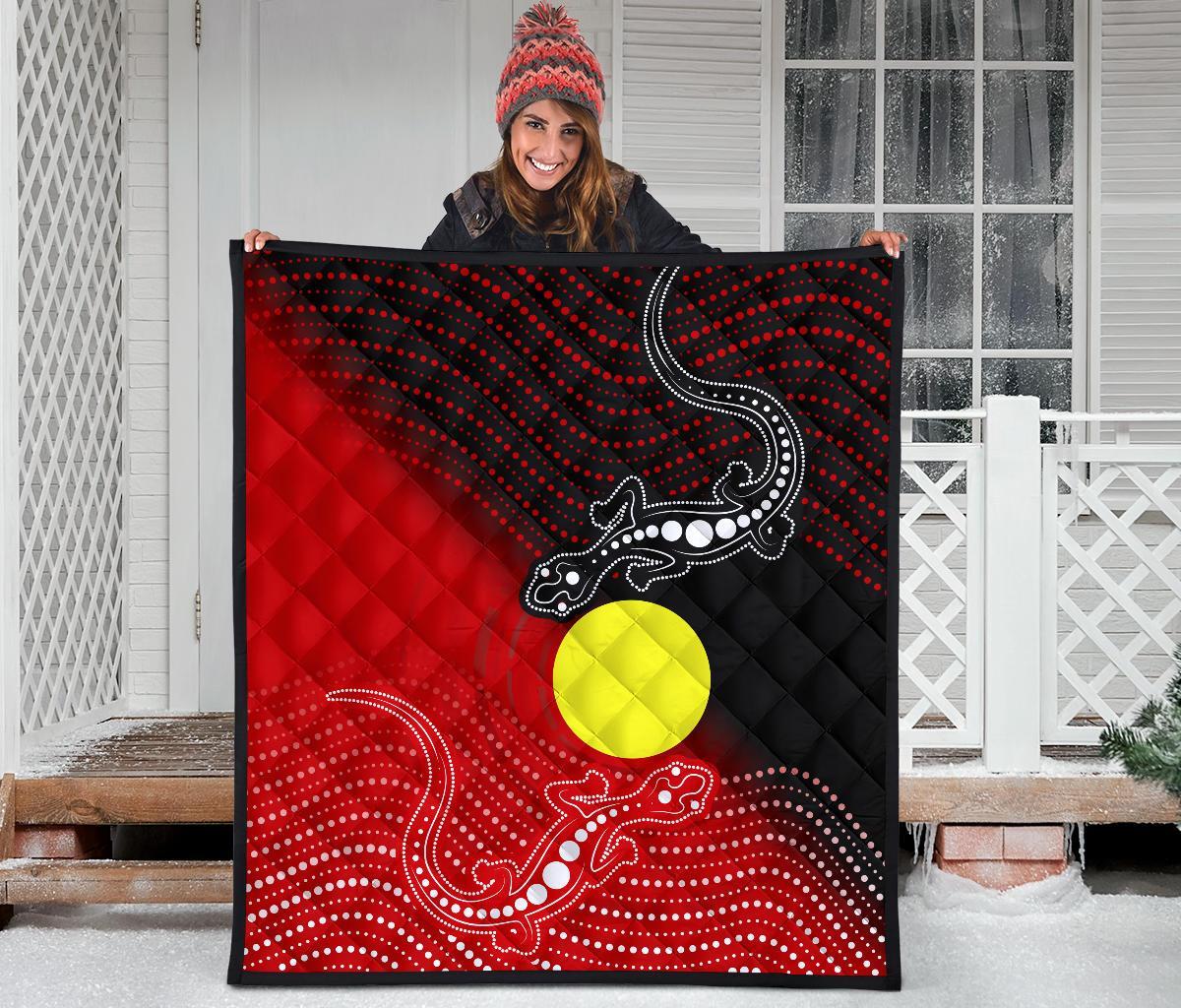 aboriginal-premium-quilt-two-indigenous-lizard