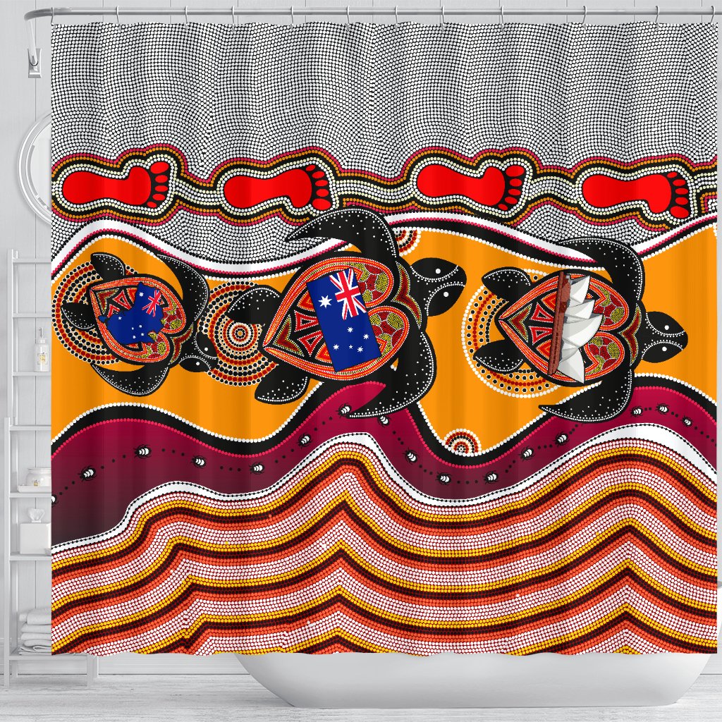 shower-curtain-aboriginal-patterns-shower-curtain-turtle