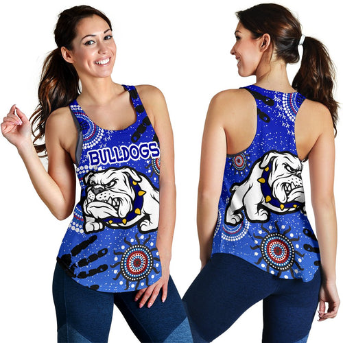Bulldogs Women Racerback Tank Indigenous Country Style - Vibe Hoodie