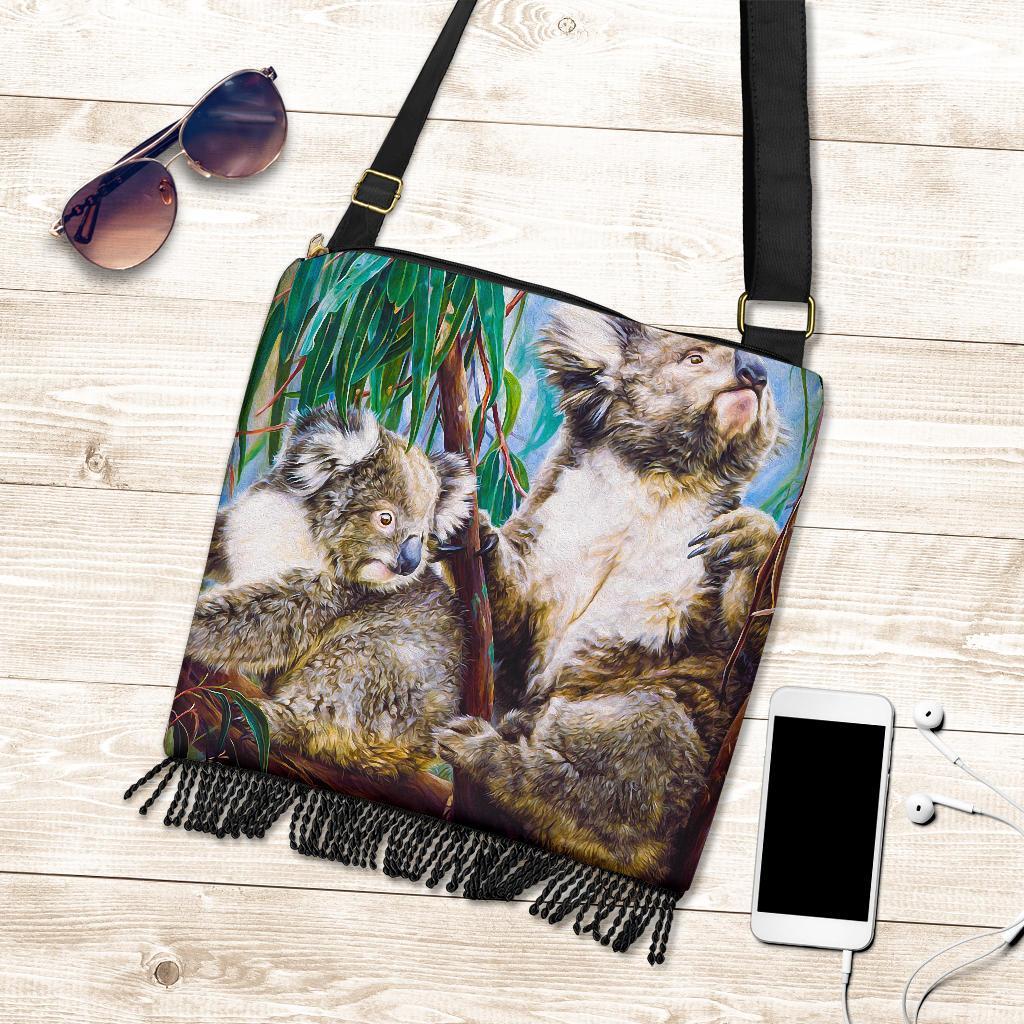 aboriginal-boho-bags-koala-and-joey-rug-3d-art