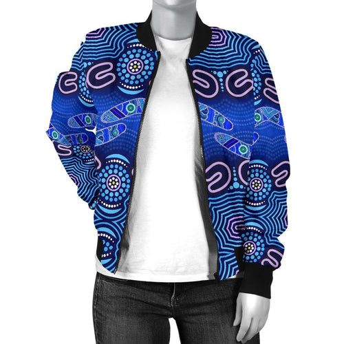 aboriginal-womens-bomber-jacket-boomerangs-and-dot-painting-art-ver02