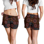 Aboriginal Shorts, Indigenous Dot Painting Short Women 02 - Vibe Hoodie
