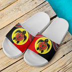 aboriginal-slide-sandals-turtle-footprint-circle-dot-painting-ver-01
