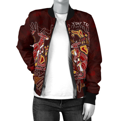 custom-aboriginal-womens-bomber-jacket-kangaroo-family-with-hand-art