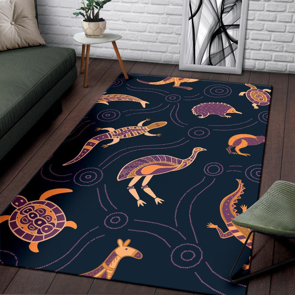 area-rug-indigenous-animals-patterns