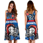 Knights Women's Dress Newcastle Aboriginal Horizontal Style - Vibe Hoodie